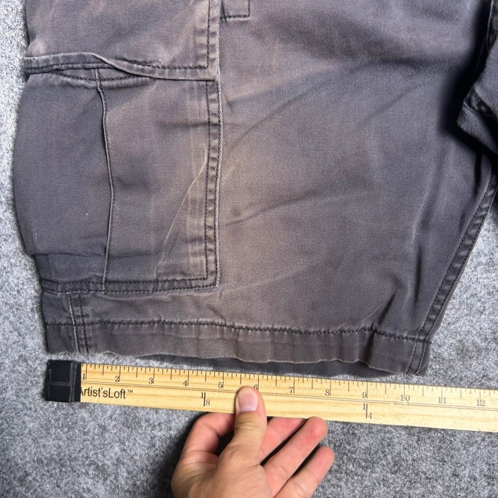 Levi's Cargo Shorts Faded Charcoal Grey Skater Y2K Vintage Size 34 - Picture 6 of 8